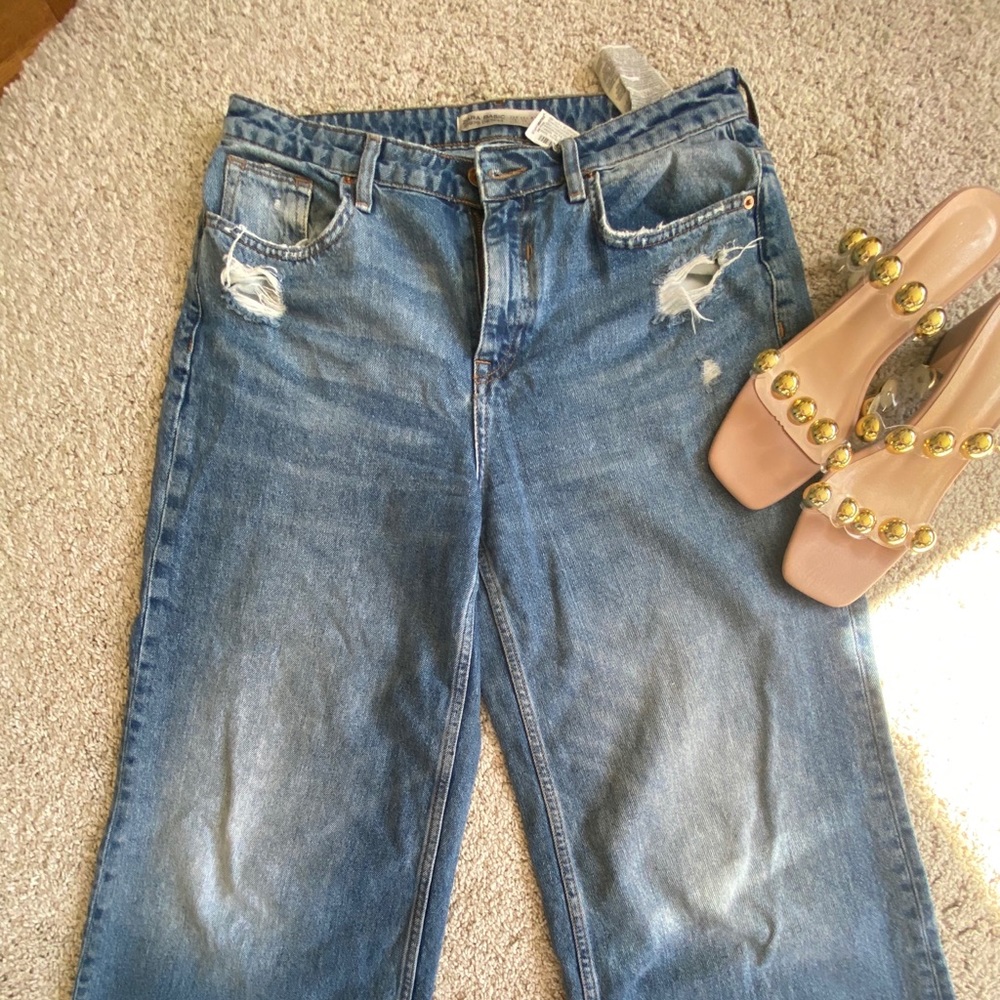ZARA Denim cropped jeans US 6